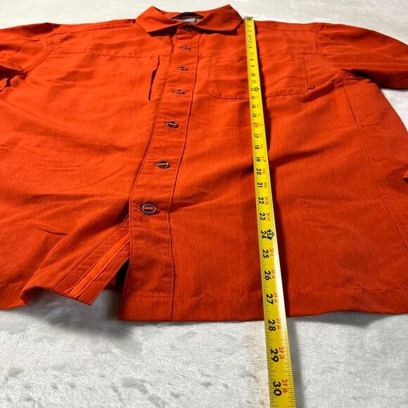 Outdoor Research Performance Button Up Shirt Men's M Orange Nylon Vents UPF50 - Picture 11 of 12